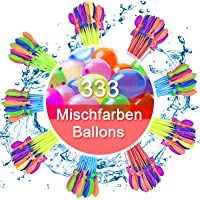 Lunriwis 333 Piezas Globos de Agua Autosellado sin Nudos de Llenado Rápido 9 Manojos de Globos de Agua Coloridos-Water…